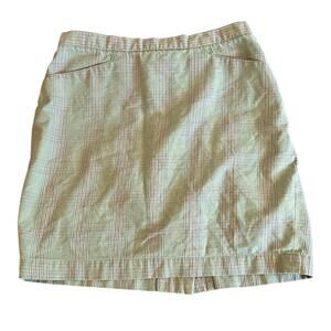 Vintage Gap Mini Skirt Womens 12 Green Plaid Cotton Preppy Academia Y2K Indie